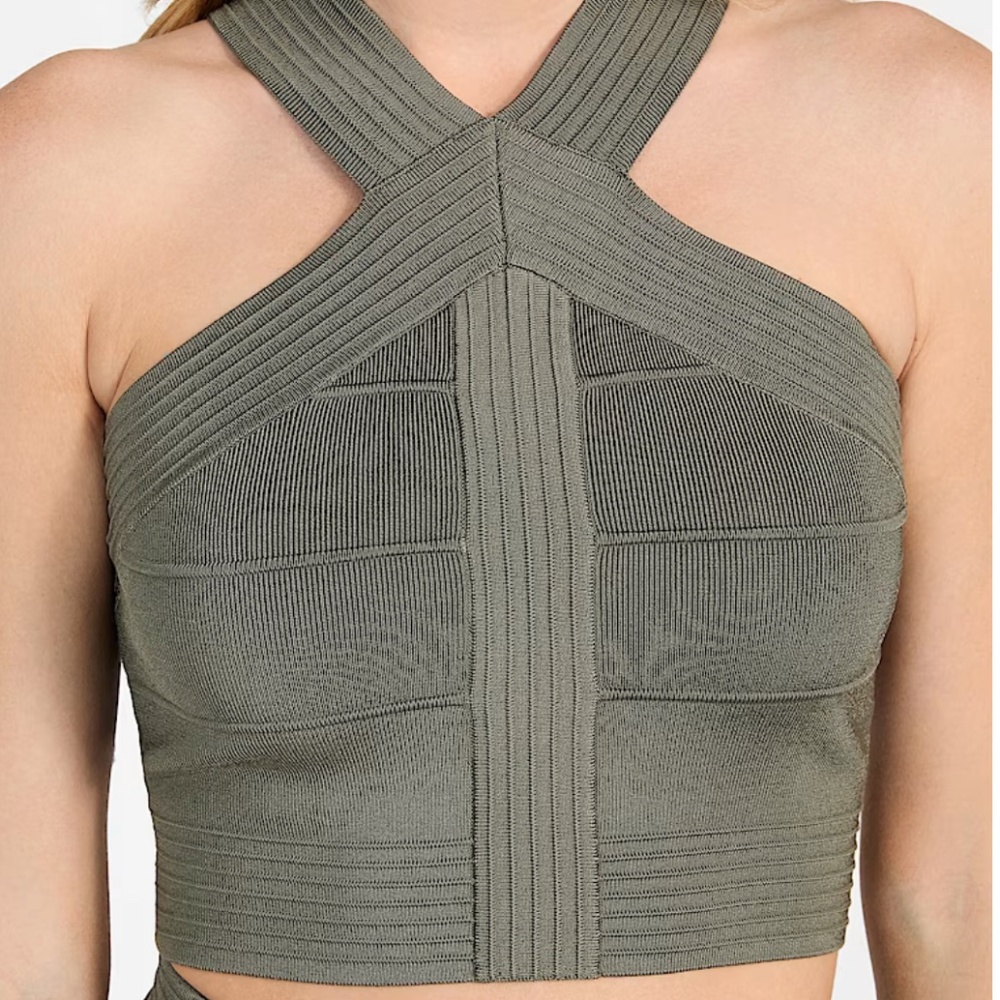 GUESS Bandage Crop Top Olive Green NEW!!!! - Picture 3 of 7